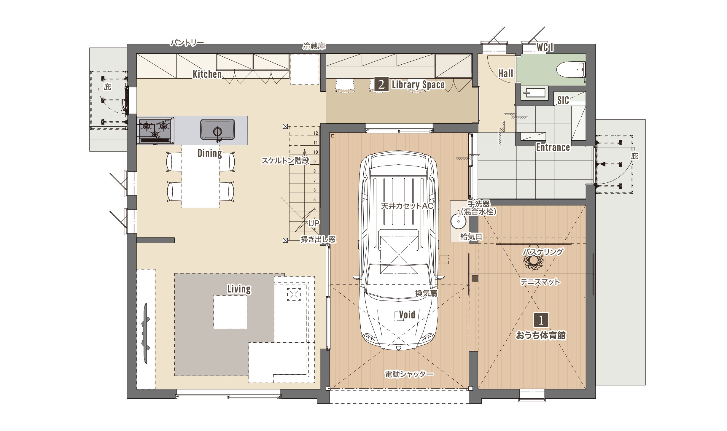 GARAGE HOUSE 間取り図