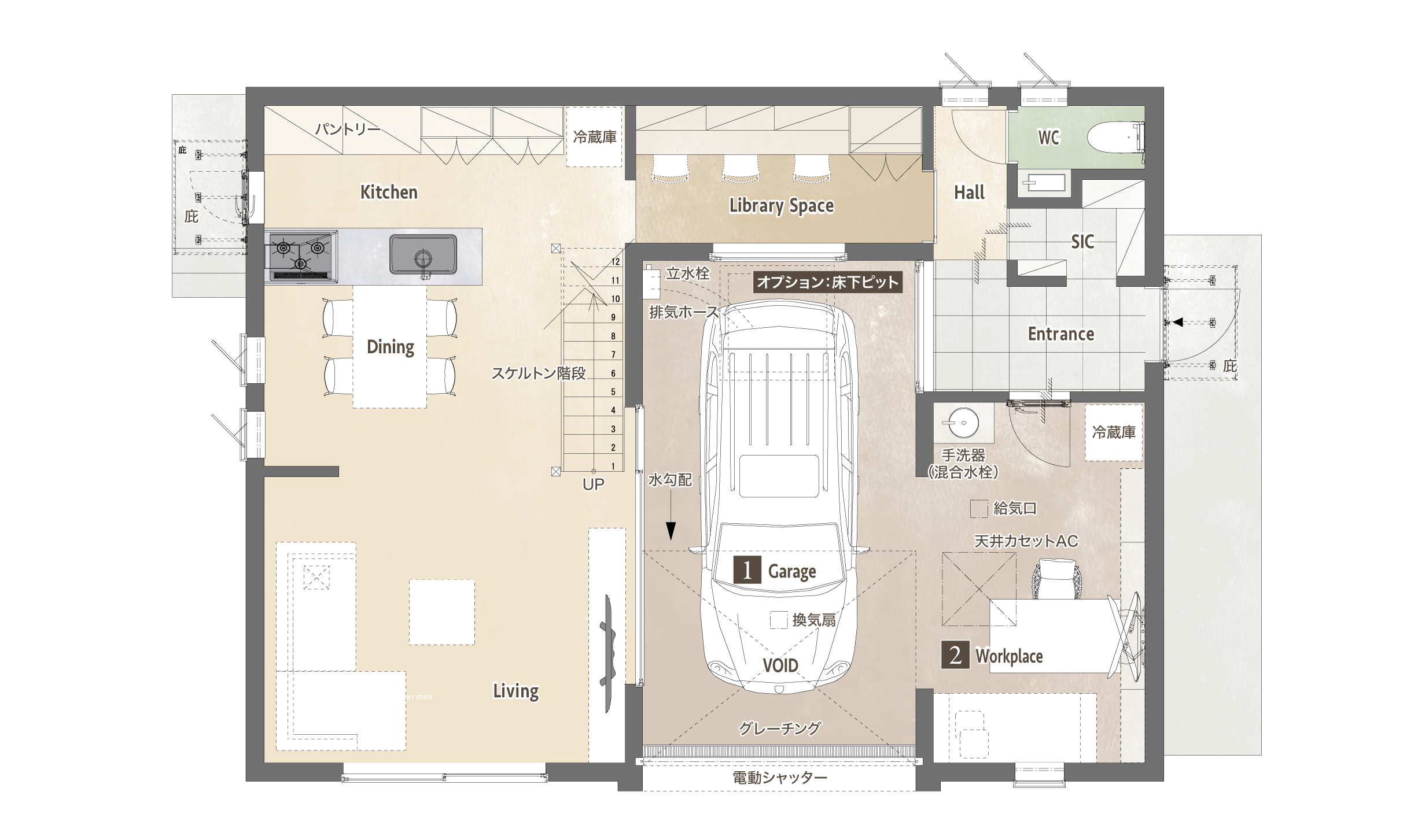 GARAGE HOUSE 間取り図